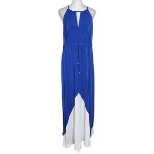 Suite 7 Blue Sleeveless Maxi Dress Size 10 Blue and White Maxi Dress